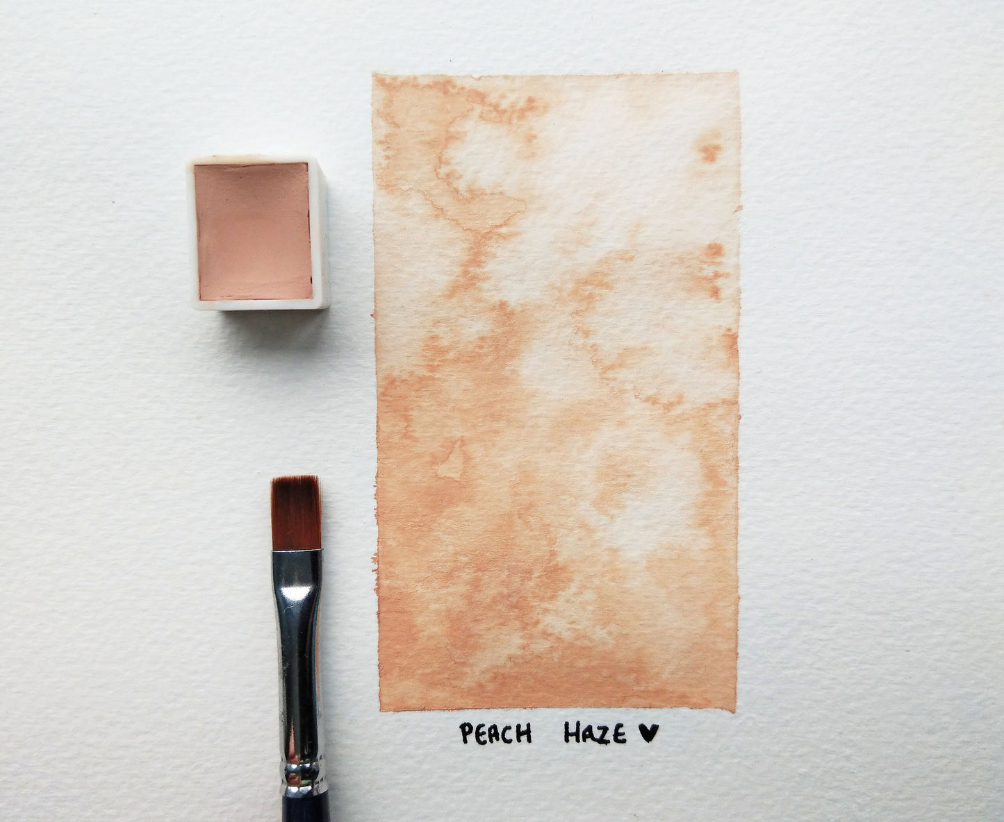 PEACH HAZE handcrafted watercolours | pastel handmade watercolor paint | gift for artists and painters | half pans | full pans | matte color