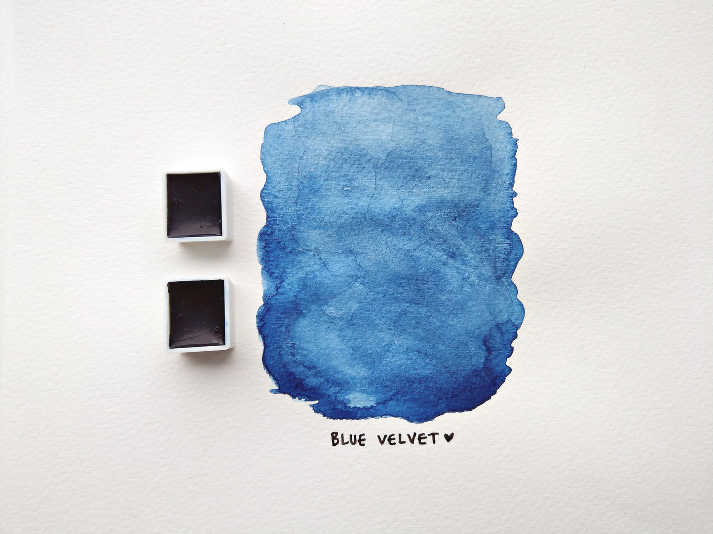 BLUE VELVET handmade watercolours | single pigment artisan watercolor paint | deep Prussian blue | gift for artists | half pans | full pans