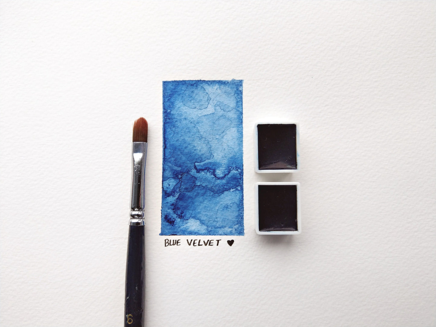 BLUE VELVET handmade watercolours | single pigment artisan watercolor paint | deep Prussian blue | gift for artists | half pans | full pans