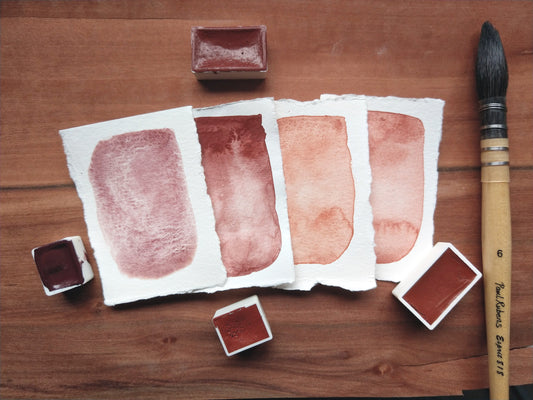 FIRED EARTH PALETTE handmade watercolour set | curated colors | neutral earthy tones | warm colours | natural nature paintings | gift sets