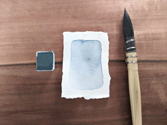 AMPHIBIAN handmade watercolor | gift for artists and painters | muted soft blue color | teal artisan watercolours | half pans | full pans