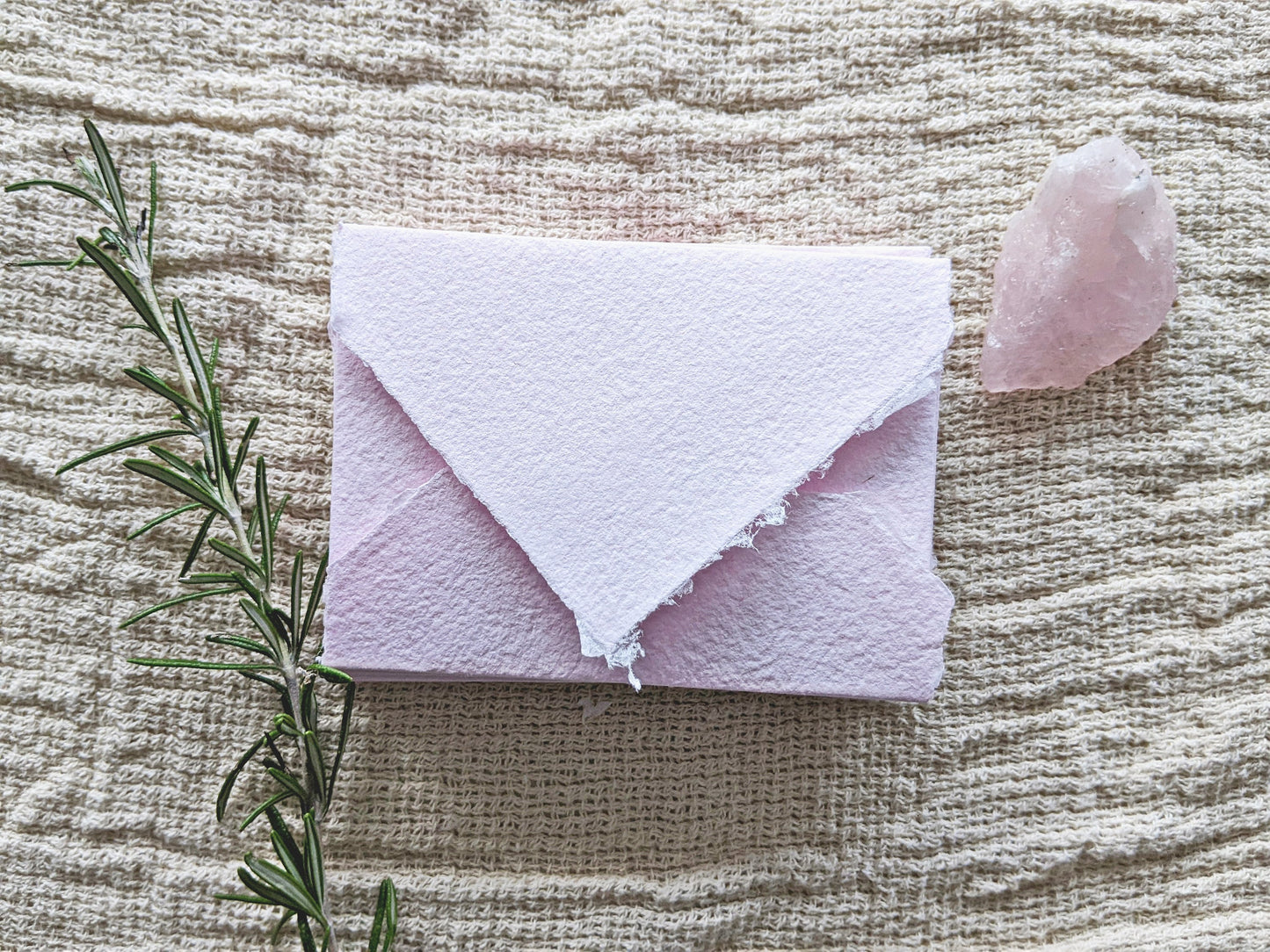 Handmade cotton paper envelopes | C7 notecard pretty stationery | invites party supplies | deckled edge paper | small batch pastel papers